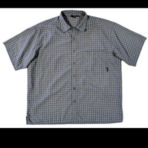 Men's Patagonia Puckerware Short Sleeve Shirt - Gray Plaid, Large